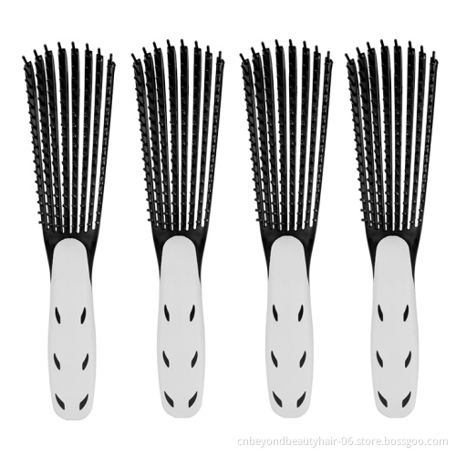 Black Pink Green 4c Curly Wavy Wet Afro Textured Detangling Brush for Natural Black Hair
